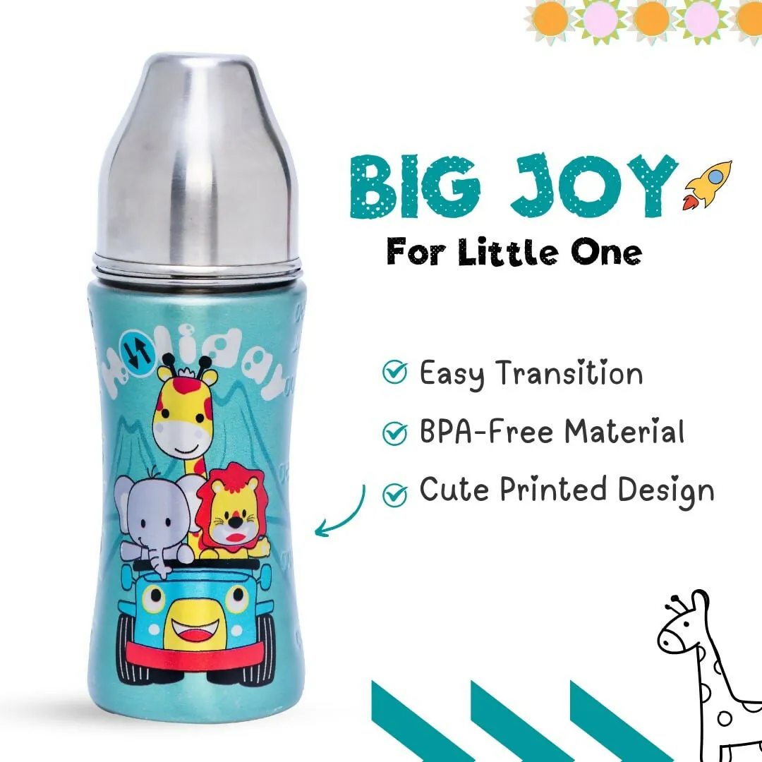 ADORE Beta Printed Stainless Steel Spout Sipper- 250ml