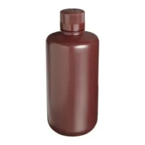 Bottles, Narrow Mouth, HDPE, Amber, 1000 ml
