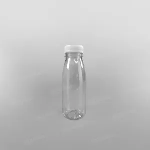 Clear Round Juice Bottles With Caps