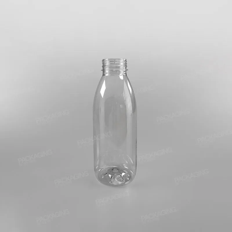 Clear Round Juice Bottles With Caps