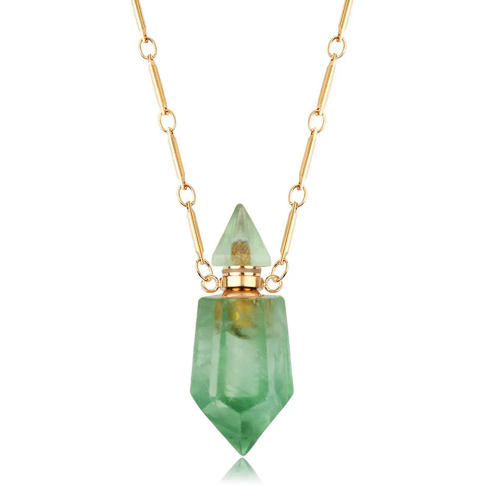 Lucas Gold Essential Oil Bottles Necklace