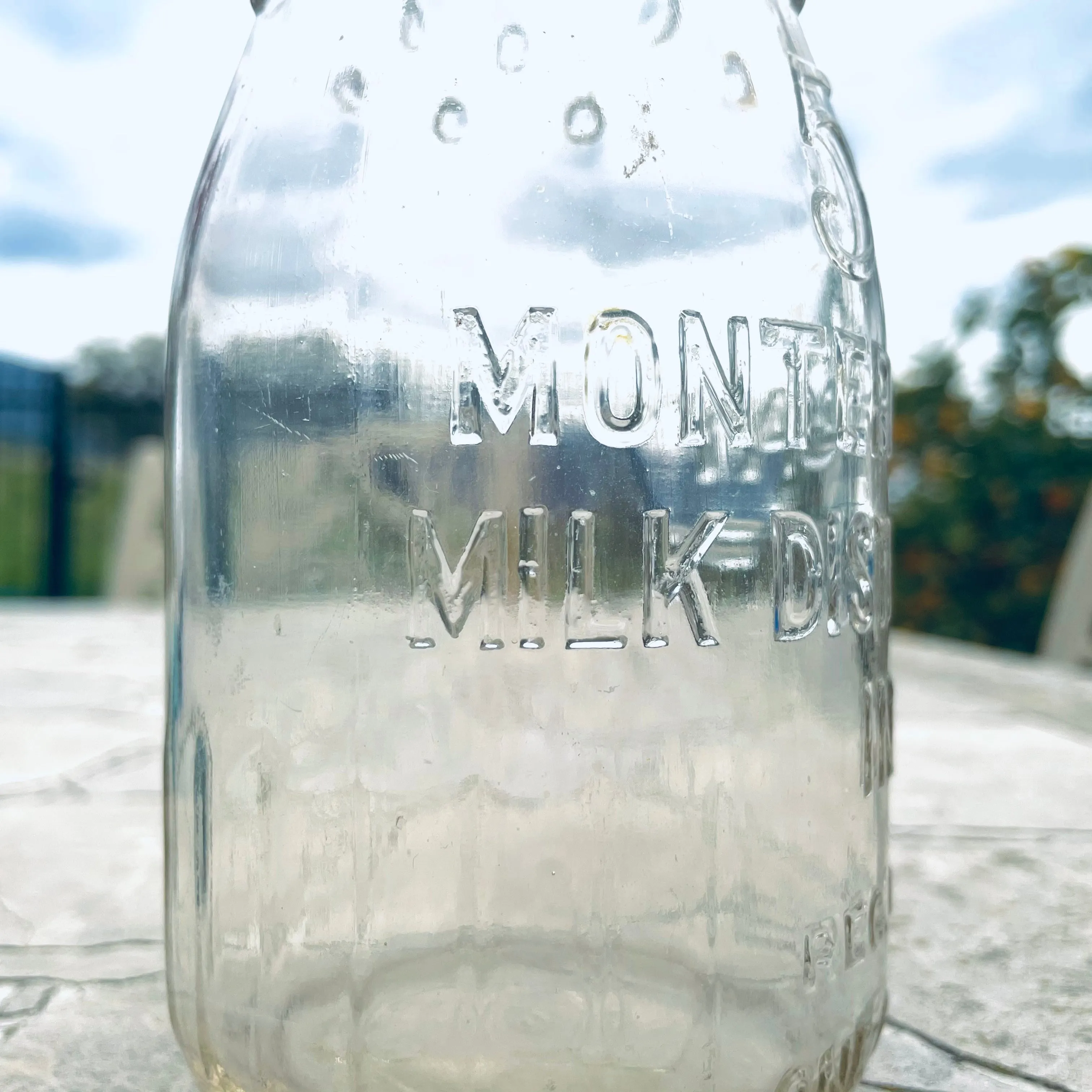 *Monterey Bay Milk Distributers Glass Milk Bottle
