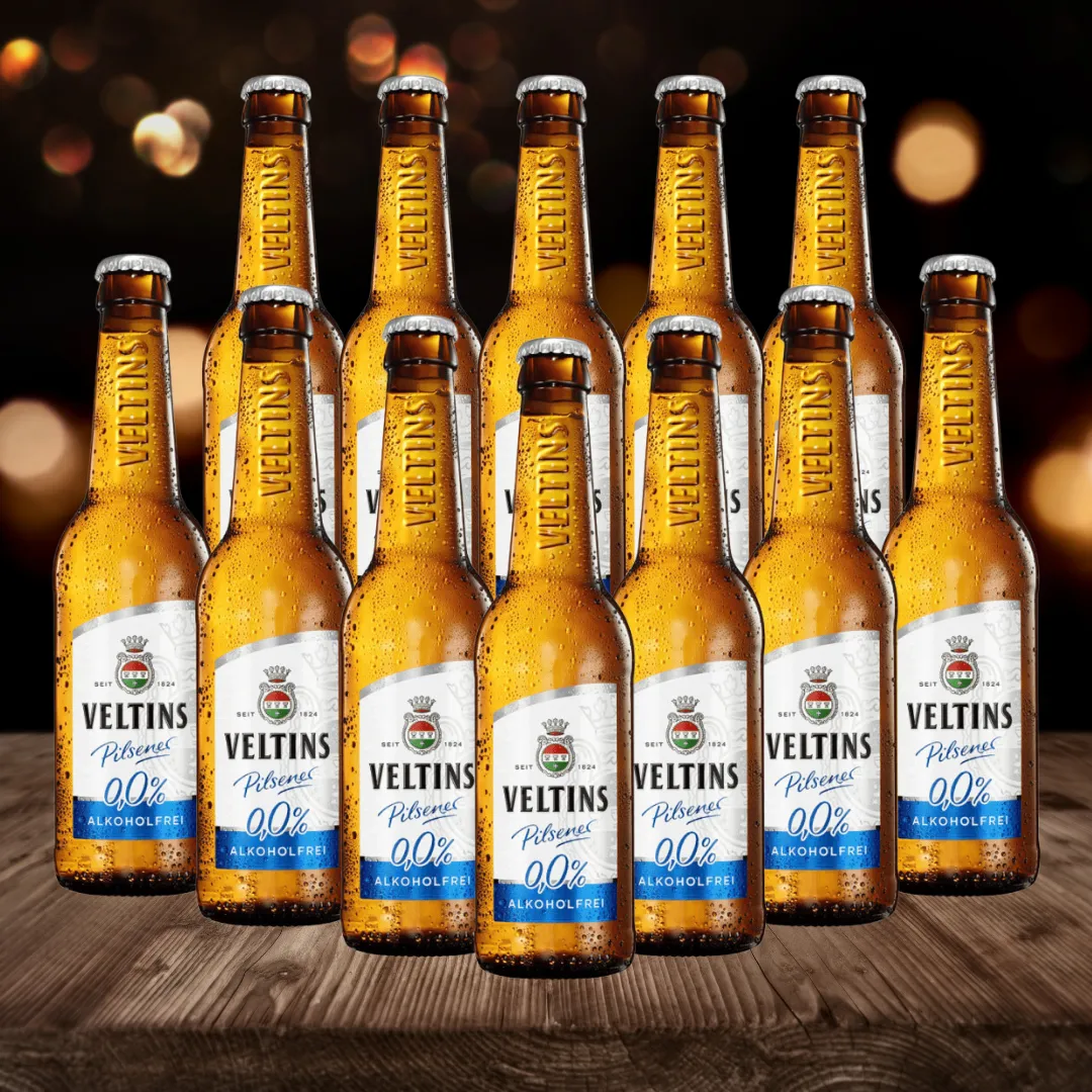 Veltins Alcohol Free German Pilsner 330ml Bottles - 0.0% ABV (12 Pack)